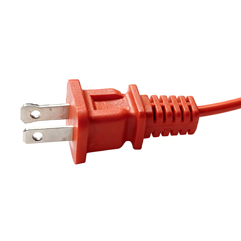 Amerikaanse standaard 2-pins platte stekker 2-pins rond netsnoer
