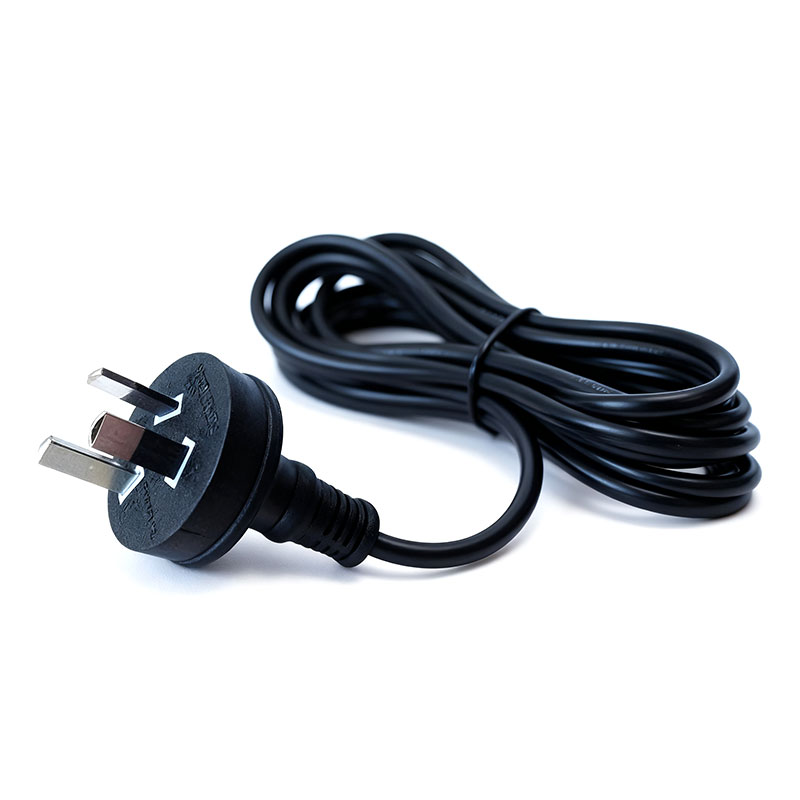 Zwart Australisch standaard 3-pins netsnoer